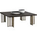Alto 47 X 47 inch Espresso / Antique Brass Coffee Table